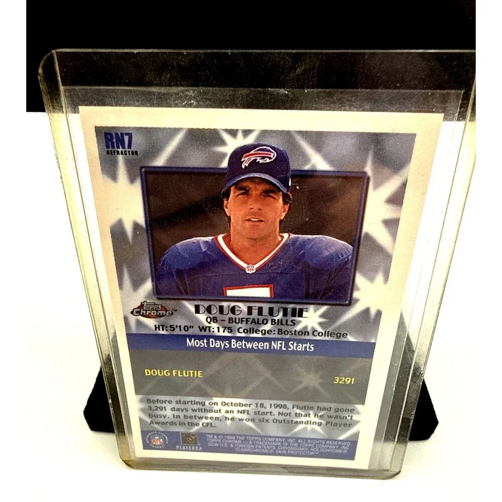 1999 Topps Chrome Doug Flutie Record Numbers 3291, RN7, Buffalo Bills